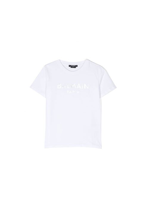 T-shirt, bambina, logata. BALMAIN | BS8R01 Z0082100AG